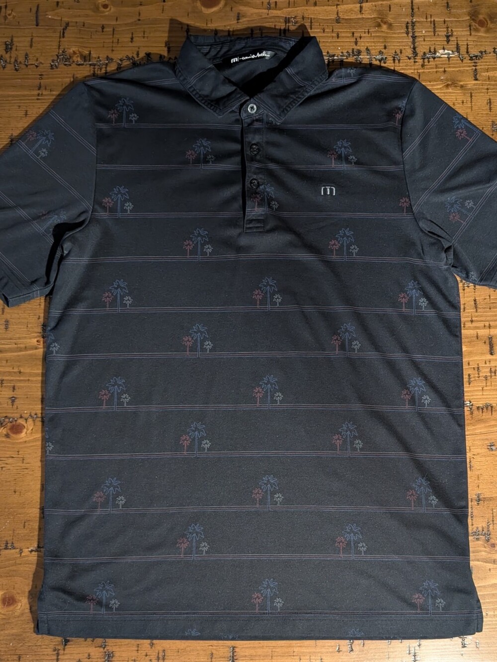 Travis Mathew M Striped S/S Polo
